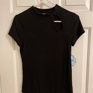 Black cutout bodysuit